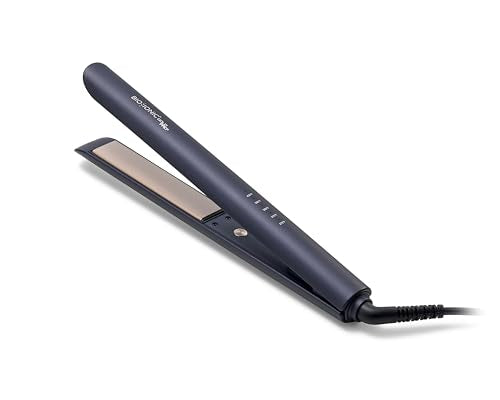 Bio Ionic GoldPro Hair Straightener, Blue, Moisturizing Heat Technology & 24K Gold MX, Hair Straightening Iron for Sleek Styles & Flat Iron Curls, 40% Longer Plates, Adjustable Heat