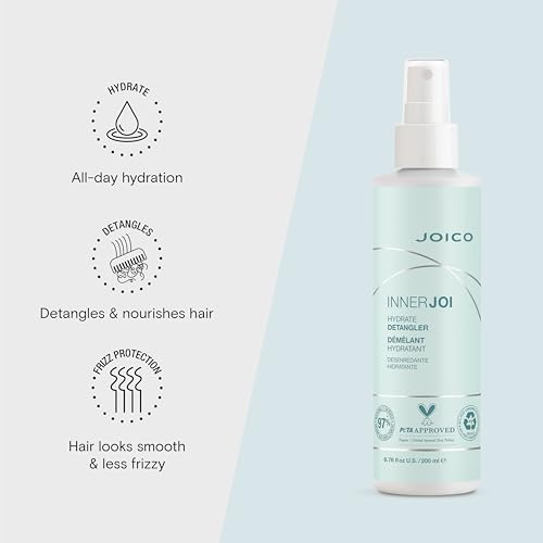 Joico InnerJoi Hydrate Detangler | For Dry Tangled Hair | Sulfate & Paraben Free | Naturally-Derived Vegan Formula