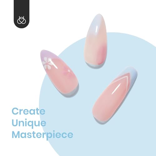 beetles Gel Polish Nail Set 6 Colors Ultimate Morandi Nude Pink White Blue Pastel Gel Nail Polish 6 Colors Daydream Verses Collection Soak Off Uv Diy Manicure Kit New Nail Trend for Women Girls