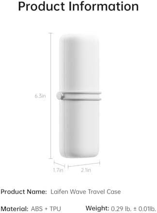 Laifen Wave Electric Toothbrush Travel Case (White), Lightweight, Hygienic, Easy-to-Clean, Compatible Only Wave, Not Compatible with Wave Special