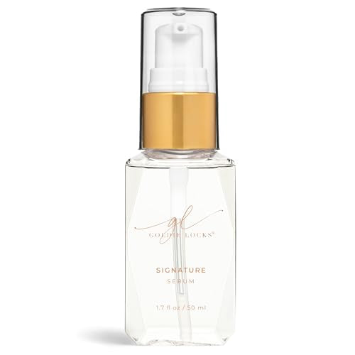 Goldie Locks Signature Serum, Strengthens & Revitalizes, Safe for Extensions & Colored Hair, Luxuriously Lightweight, Intense Nourishment & Shine, Heat & UV Protection, For All Hair Types, 1.7 fl oz