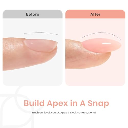 Beetles Builder Gel for Nails, 12 Pcs 7-in-1 Pink Rose Nude Gel Builder for Nails, Beige White Colors Hard Gel Builder Extension Gel, Nail Strengthener Gel, Nail Art Design Beauty Gift Sets for Women