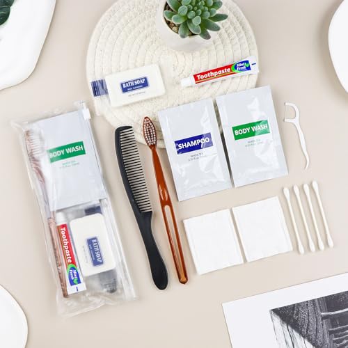 20 Sets Toiletry Kits Homeless Personal Hygiene Kit Bulk Homeless Care Package Supplies Travel Toiletry Kit Homeless Hygiene Kit Bulk for Men Women Charity Disposable Toiletry Kit(8-IN-1)