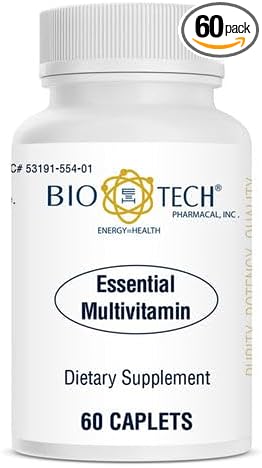 Bio-Tech Pharmacal Essential Multivitamin - Mineral Blend Dietary Supplement - Provides Essential Vitamins and Minerals - Includes Vitamins A, C, D, E, and K