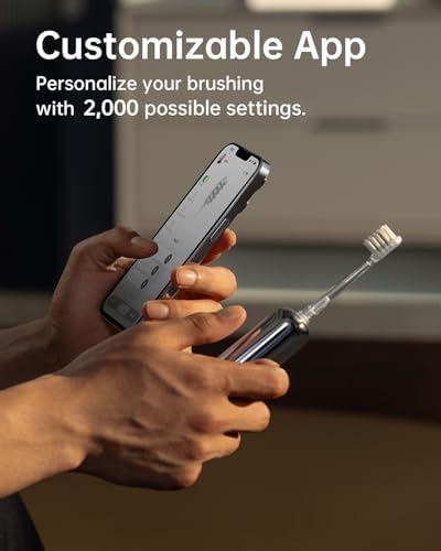 Laifen Wave Electric Toothbrush, Oscillation & Vibration Sonic Electric Toothbrush for Adults with 3 Brush Heads, IPX7 Waterproof ADA Accepted Travel Powered Toothbrush (Stainless Steel)