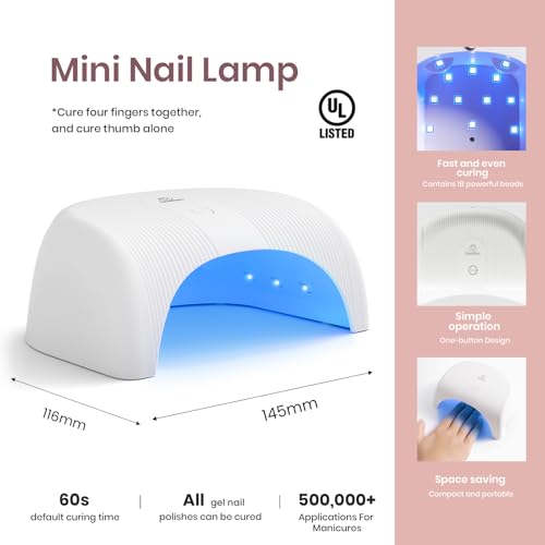 Beetles Gel Nail Polish Kit with Uv Light Base Gel Top Coat, 6 Colors Nude Neutral Nail Polish Starter Kit, Soak off Led Set DIY Manicure Home Nail Essentials Gift for Girls Women