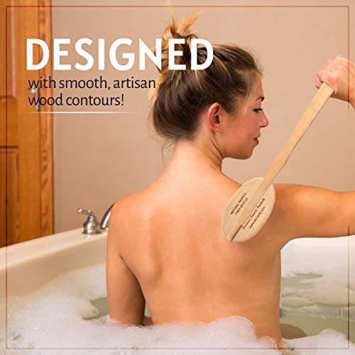 Bernard Jensen Natural Bristle Body Brush - 1 Brush for Dry Brushing, Exfoliation & Skin Care