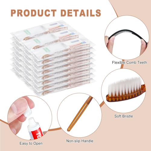 20 Sets Toiletry Kits Homeless Personal Hygiene Kit Bulk Homeless Care Package Supplies Travel Toiletry Kit Homeless Hygiene Kit Bulk for Men Women Charity Disposable Toiletry Kit(8-IN-1)