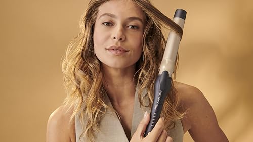 Bio Ionic GoldPro 1" or 1.25” Curling Iron, Blue, Moisturizing Heat & 24K Gold MX, New & Improved 15% Longer Barrel Ceramic Curling Iron, Adjustable Heat, Versatile Curling Wand for Long-Lasting Curls