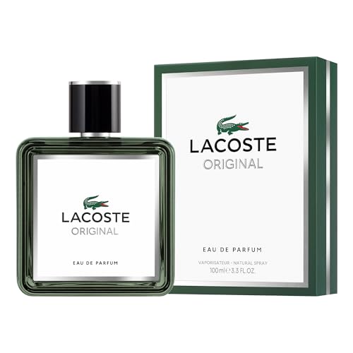 Lacoste - Original Eau de Parfum - Men's Fragrance - Woody & Ambery - With notes of Bergamot, Clary Sage, and Sandalwood - 3.3 Fl Oz