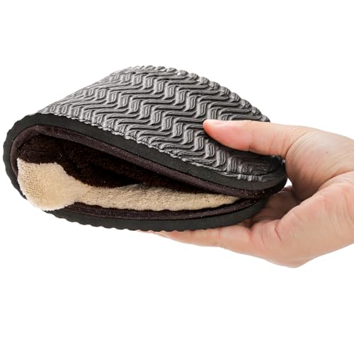 Goaste 8 Pairs Disposable Home Slippers, Non Slip Hotel Slippers, Washable Coral Fleece Spa Slippers, Closed-Toe Guest Slippers in 2 Colors for Men Women Guests, Home, Bathroom, Bedroom, Hotel, Travel