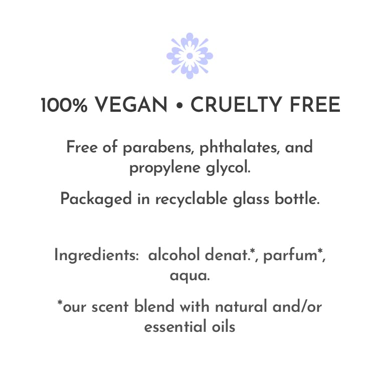 Herb & Root Rose & Sandalwood Eau de Parfum: Long-Lasting Clean Vegan Perfume for Women with Natural Oils, Cruelty-Free Womens Fragrance, Body Spray, Perfumes para Mujer