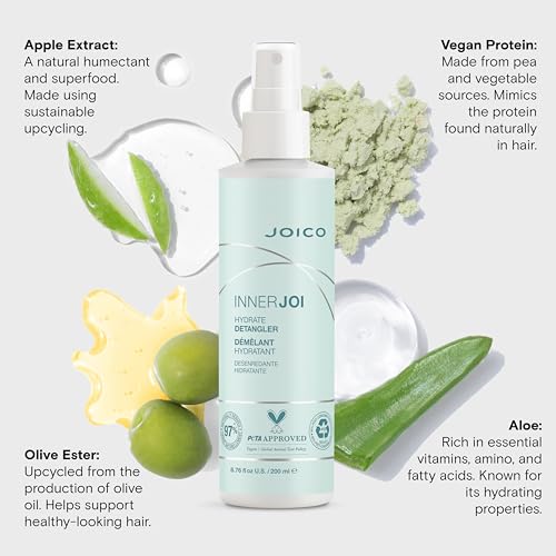 Joico InnerJoi Hydrate Detangler | For Dry Tangled Hair | Sulfate & Paraben Free | Naturally-Derived Vegan Formula