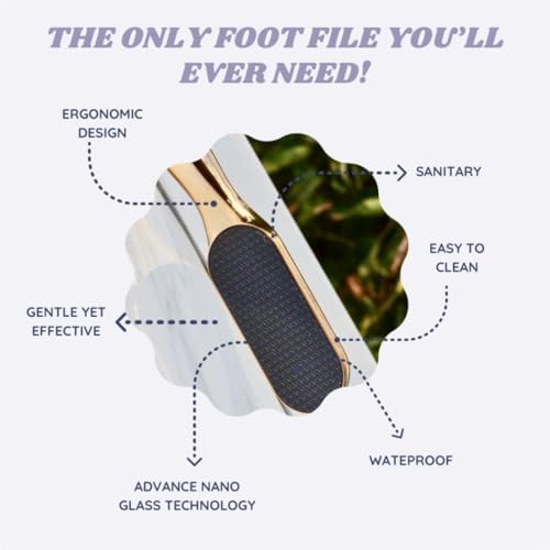 Beyond The Cream Foot File - Gold, Foot Callus Remover, Durable Foot Scrubber, Dead Skin Remover, Hygienic Pedicure Tool, Long Lasting Foot Buffer, Soft Smooth Feet