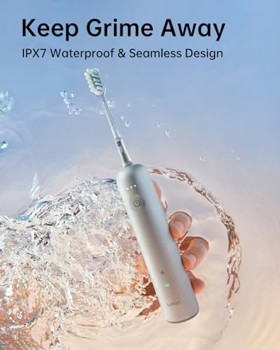 Laifen Wave Electric Toothbrush, Oscillation & Vibration Sonic Electric Toothbrush for Adults with 3 Brush Heads, IPX7 Waterproof ADA Accepted Travel Powered Toothbrush (Aluminum Alloy)