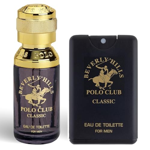 Beverly Hills Polo Club BHPC Men's Eau De Toilette Bonus Pack, 1.7oz EDT + Bonus EDT Pocket Spray (Classic)