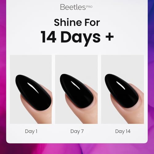 Beetles Professional Gel Top Coat, 20ml High Glossy Top Coat Gel Nail Polish No Wipe Long-Lasting Shine, Anti-Yellowing Strong Coverage Finish for Nail Technicians Salon Use
