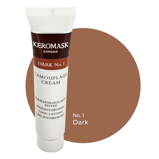 Keromask Full Coverage Concealer | Medium No 13 | Camouflage Makeup | Waterproof Concealer | Hypoallergenic | Vitiligo, Tattoo, Rosacea, Tattoo Cover |24 Shades