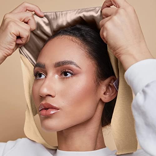 Belsen Satin Bonnet Silk Bonnet Sleep Cap Satin Lined Slouchy Beanie Night Sleeping Hat - Adjustable for Curly Hair