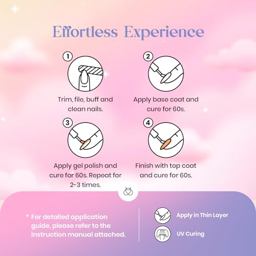 Beetles Blue Pink Gel Nail Polish Set, 6 Colors Pearl Gel Polish Baby Blue Shimmer Baby Pink Purple Mermaid, Nail Drawing Soak Off Uv Led Swirl Gel Polish Shell Thread Gift for Women