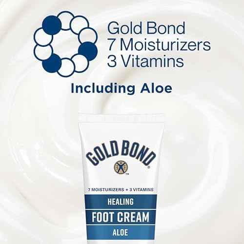 Gold Bond Healing Foot Cream, 4 oz. (Pack of 4), With Aloe, Nourishes & Softens For Healthier Looking Feet