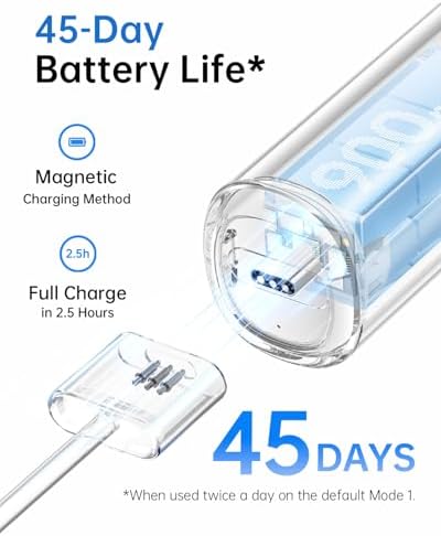 Laifen Wave Electric Toothbrush, Oscillation & Vibration Sonic Electric Toothbrush for Adults with 3 Brush Heads, IPX7 Waterproof ADA Accepted Travel Powered Toothbrush (Stainless Steel)