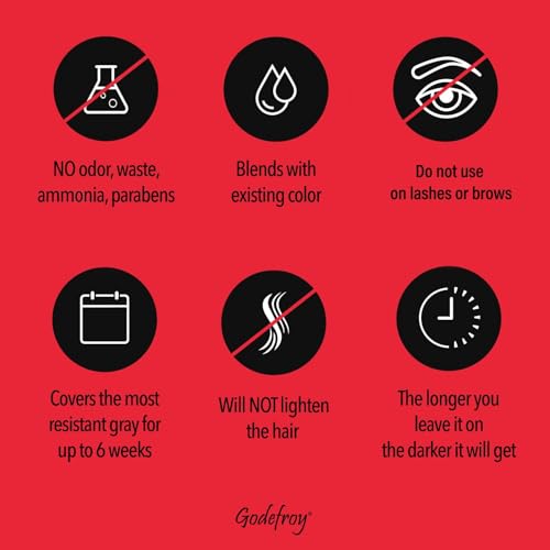 Godefroy Hair Color Tint Kit for 100% Gray Coverage, Medium Brown, 20 Applications, Long-Lasting Root Touch-Up for Men & Women, Pre-Measured Capsules, No Waste, DIY Salon-Quality Results at Home