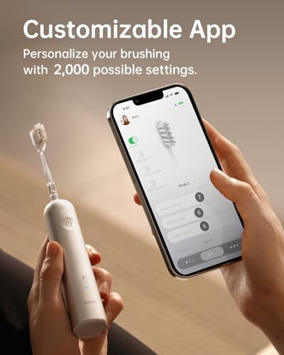 Laifen Wave Electric Toothbrush, Oscillation & Vibration Sonic Electric Toothbrush for Adults with 3 Brush Heads, IPX7 Waterproof ADA Accepted Travel Powered Toothbrush (Aluminum Alloy)