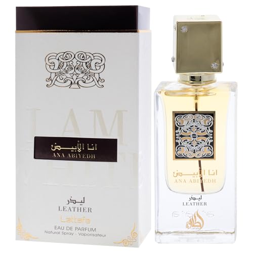 Lattafa Perfumes Ana Abiyedh Leather for Unisex Eau De Parfum Spray, 2.0 Ounce