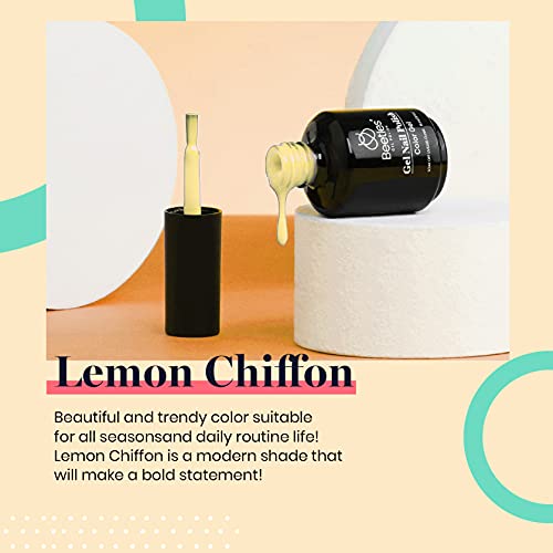 Beetles Pastel Gel Nail Polish 15ml Yellow Nail Polish Lemon Chiffon Cream Soak Off Uv Led Nail Lamp Nail Art Manicure Salon Diy Home Gel Colors Summer