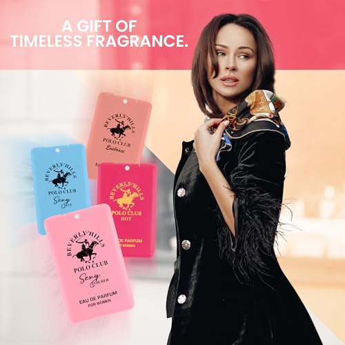 Beverly Hills Polo Club Pocket Size Collection, 4 Piece Eau De Parfum Gift Set for Women