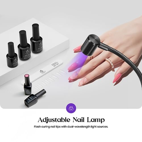Beetles UV Nail Lamp for Gel Polish Mini LED Light with Clamp for Nail Art Design Fingernail Extension Quicky-Dry Curing Lamp for Techs Manicure Salon DIY at Home