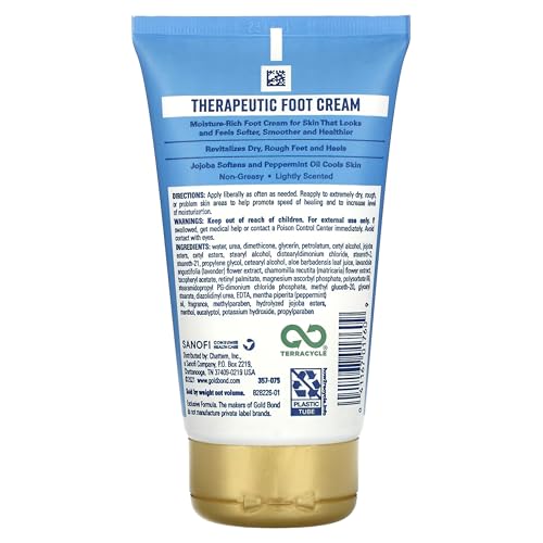 Gold Bond Therapeutic Foot Cream, 4 oz (5 Pack)