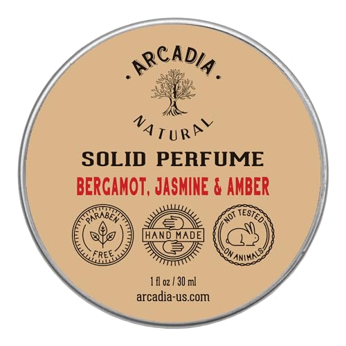 Bergamot, Jasmine and Amber - Handcrafted with natural oils and butters, Vegan and alcohol-Free perfume