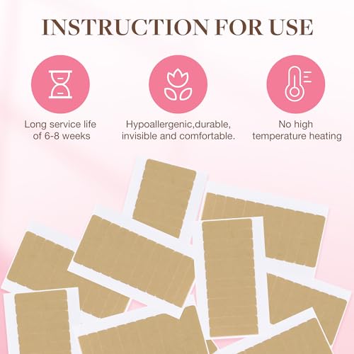 GOO GOO Hair Extension Tape Double Sided Adhesive Replacement Tape, Professional Strong Tapes for Tape in Hair Extensions 120pcs, 1.6 * 0.3inch per Piece
