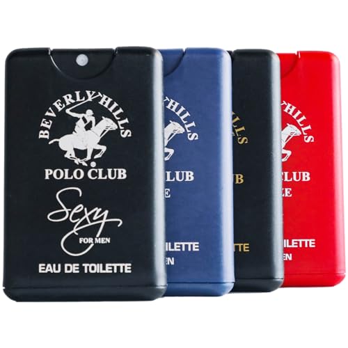Beverly Hills Polo Club Pocket Size Collection, 4 Piece Cologne Gift Set for Men, Pack of 1,0.68 fluid_ounces