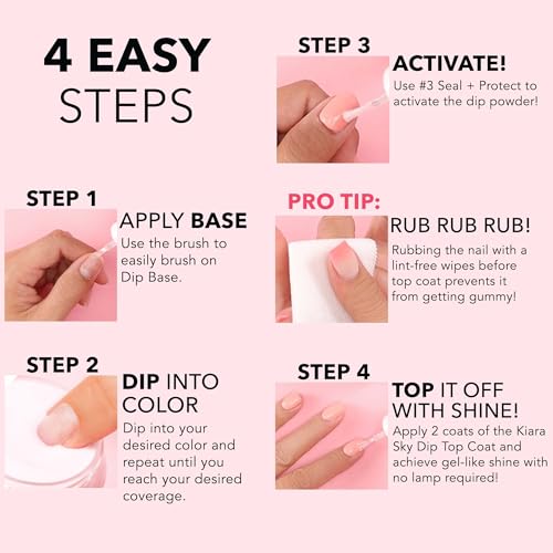 Kiara Sky Dip Powder Pink Tones 1 oz, Chit Chat