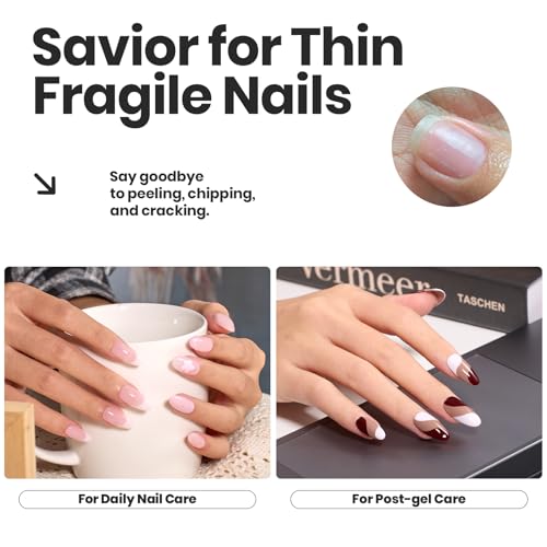 Beetles Nude Nail Polish Set Coconut Mousse 6Pcs, Pink Nail Fast Drying Long Lasting Neutral Brown Red Burgundy Dark Lacquer Glossy for Salon-Quality Results