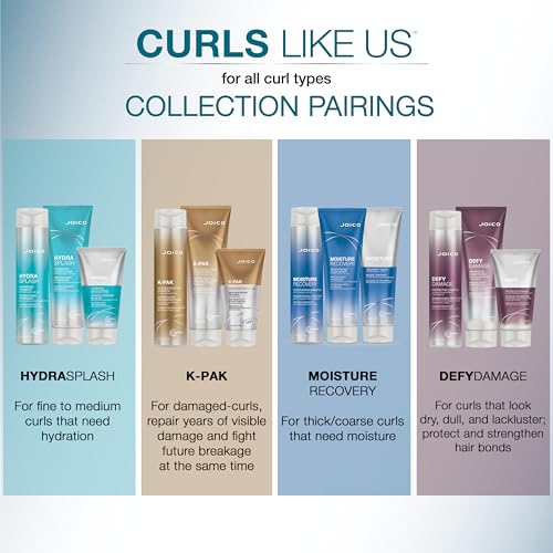 Joico Curls Like Us Smooth & Bounce Curl Hydrating Foam | For Curly Hair | Reduce Frizz | Enhance Curl Patterns | 72-Hour Humidity Protection | With Moringa Seed & Algae Oil | 6.7 Fl Oz
