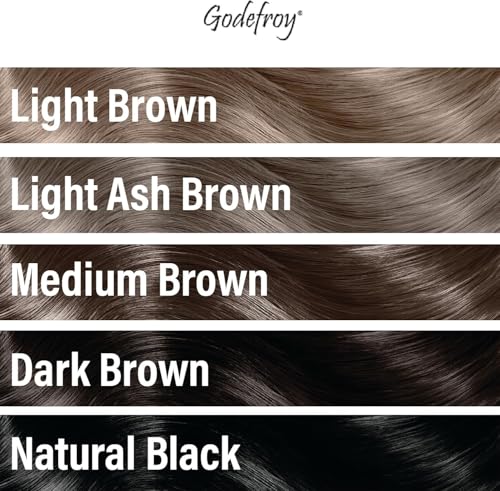 Godefroy Hair Color Tint Kit for 100% Gray Coverage, Medium Brown, 20 Applications, Long-Lasting Root Touch-Up for Men & Women, Pre-Measured Capsules, No Waste, DIY Salon-Quality Results at Home