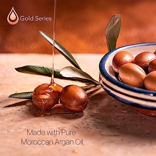 Gold Series Treatment Mask – Deep Hydrating Argan Oil Hair Mask for Dry Damaged, Color Treated and Curly Hair Enriched with Keratin – Sulfate Free Natural Hair Repair Treatment, 18.6oz