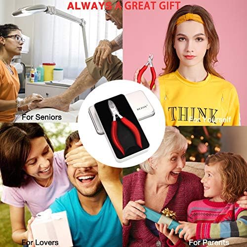 BEZOX Ingrown Nail Clippers - Precision Thick Toenail Clipper for Ingrown and Curly Nails, Comfort Grip Fingernail Clipper, Ergonomic Handle Toenail Scissors for Seniors