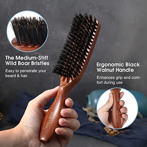 BESTOOL Hair Brush, Boar Bristle for Women Men, Detangling & Styling, Natural Bristles for Thin, Fine Hair