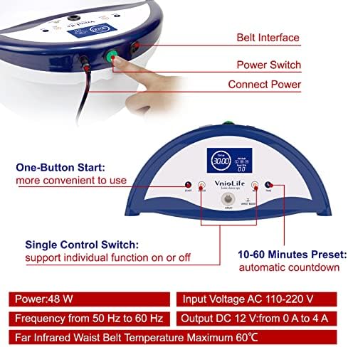 Ionic Foot Bath Detox Machine, Ion Detox Foot Bath Cleanse, LED Display Spa with Heated Belt, Wrist Strap, Arrays, Liners (Portable Handbag)