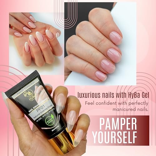 HyGEL CLEAR 60ml Hybrid Gel Nail Polish - PF01 Natural Clear Overlay