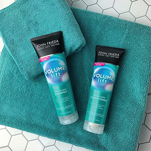 John Frieda Volume Lift Weightless Shampoo, Volumizing Shampoo with Air-Silk Technology for Fine or Flat Hair, Adds Natural Fullness, Safe for Color-Treated Hair, 8.45 Oz, Pack of 2
