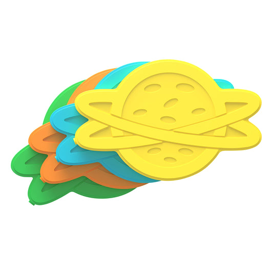 Bentgo® Buddies Reusable Ice Packs - Slim Ice Packs for Lunch Boxes, Lunch Bags, and Coolers - Multicolored 4-Pack (Planet)