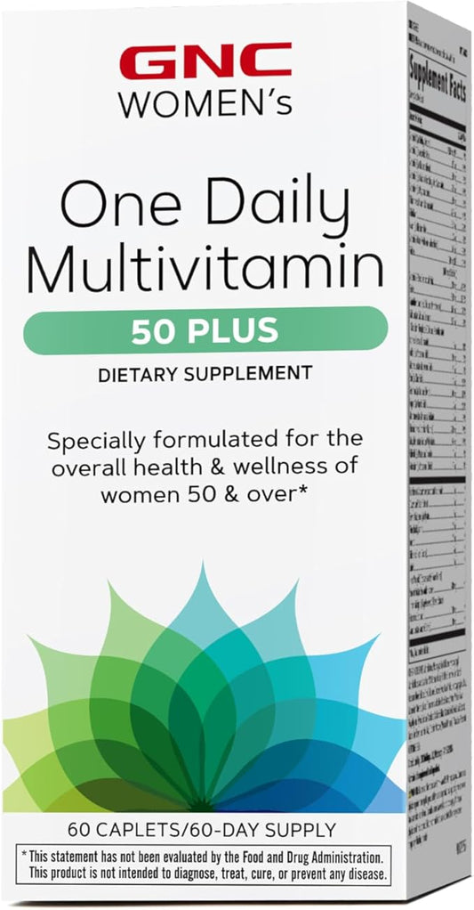 GNC One Daily Multivitamin 50 Plus | Science-Backed Formula | 60 Caplets