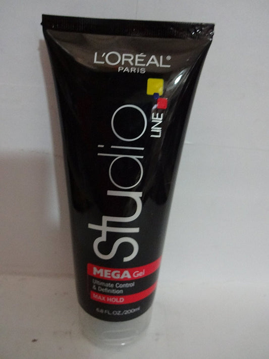 L'Oreal Studio Line Head Lock Mega Hard Hold Gel 6.80 oz (Pack of 6)