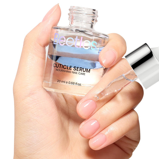 Beetles Cuticle Serum for Nail 20ml Nail Care Cuticle Repair Oil with Jojoba Oil & Vitamin E Nail Growth Remedy for Damaged Skin & Thin Nails Spa and Hand Manicure Essentials Gift For Women Girls
